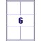 Avery J8166-25 Parcel Labels, 99.1 x 93.1 mm, Permanent, 6 Labels Per Sheet, 150 Labels Per Pack
