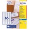 Avery Inkjet Address Label 38x21mm 65 Per A4 Sheet White (Pack 6500 Labels) J8651-100