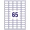 Avery Inkjet Address Label 38x21mm 65 Per A4 Sheet White (Pack 6500 Labels) J8651-100