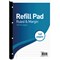 Hamelin Refill Pad, A4, 8mm Ruled and Margin, 160 Pages, Blue, Pack of 5