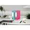Oxford A4 Lever Arch Files, 70mm Spine, Laminated Board, Assorted Teal/Pink, Pack of 2
