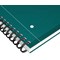 Oxford Hardback Twin Wire Notebook, A4+, Ruled, 160 Pages, Green, Pack of 5