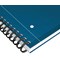 Oxford Hardback Twin Wire Notebook, A4+, Ruled, 160 Pages, Petrol Blue