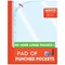 Oxford A4 Punched Pockets Pad, 50 Micron, Top Opening, Pack of 60