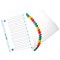 Oxford Reinforced Board Index Dividers, Extra Wide, A-Z, Multicolour Tabs, A4, White