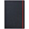 Black n' Red Casebound Notebook, A4, Ruled & Numbered, 144 Pages