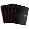 Black n' Red Recycled Wirebound Notebook, A5, Ruled & Perforated, 140 Pages, Pack of 5