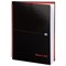 Black n' Red Glossy Black Wirebound Notebook, A4, Ruled & Perforated, 140 Pages, Pack of 5