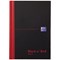 Black n' Red Casebound Notebook, A6, Ruled, 192 Pages, Pack of 5