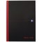 Black n' Red Casebound Notebook, A4, Ruled, 192 Pages, Pack of 5