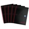 Black n' Red Wirebound Notebook, A6, Ruled & Perforated, 140 Pages, Pack of 5