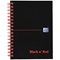 Black n' Red Glossy Black Wirebound Notebook, A6, Ruled & Perforated, 140 Pages, Pack of 5