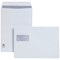 Plus Fabric C4 Pocket Envelopes with Window, Horizontal, White, Peel & Seal, 120gsm (Pack of 250)