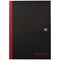 Black n' Red Casebound Notebook, A4, Narrow Ruled, 192 Pages, Pack of 5