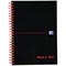 Black n' Red Wirebound Notebook, A5, Ruled & Indexed A-Z, 140 Pages, Pack of 5