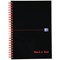 Black n' Red Wirebound Notebook, A5, Margin Ruled & Perforated, 140 Pages, Pack of 5