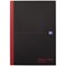 Black n' Red Recycled Casebound Notebook, A4, Ruled, 192 Pages, Pack of 5