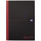 Black n' Red Recycled Casebound Notebook, A4, Ruled, 192 Pages, Pack of 5