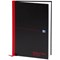 Black n' Red Recycled Casebound Notebook, A4, Ruled, 192 Pages, Pack of 5