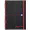 Black n' Red Recycled Wirebound Polypropylene Notebook, A5, Ruled & Perforated, 140 Pages, Pack of 5