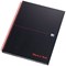 Black n' Red Wirebound Notebook, A4, Smart Ruled & Perforated, 140 Pages, Pack of 5