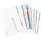 Concord Reinforced Board Index Dividers, 1-12, Multicolour Tabs, A4, White
