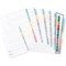 Concord Reinforced Board Index Dividers, Jan-Dec, Multicolour Tabs, A4, White