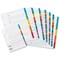 Concord Reinforced Board Index Dividers, 1-50, Multicolour Tabs, A4, White
