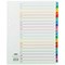 Concord Reinforced Board Index Dividers, Extra Wide, A-Z, Multicolour Tabs, A4, White