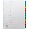 Concord Reinforced Board Index Dividers, Extra Wide, Jan-Dec, Multicolour Tabs, A4, White