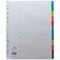Concord Reinforced Board Index Dividers, Extra Wide, 1-12, Multicolour Tabs, A4, White