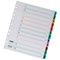 Concord Index Dividers, Extra Wide, 1-12, Multicoloured Tabs, A4, White