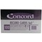 Concord Lined Record Cards, 127x76mm, Assorted, Pack of 100