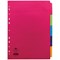 Concord Bright Subject Dividers, 5-Part, Blank Multicolour Tabs, A4, Multicolour