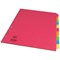 Concord Bright Subject Dividers, 10-Part, Blank Multicolour Tabs, A4, Multicolour