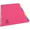 Concord Bright Subject Dividers, 12-Part, Blank Multicolour Tabs, A4, Multicolour