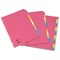 Concord Subject Dividers, Extra Wide, 10-Part, Blank Multicolour Tabs, A4, Multicolour, Pack of 20