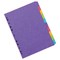 Concord Subject Dividers, Heavyweight, 10-Part, A4, Bright Assorted