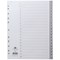 Concord Plastic Index Dividers, 1-20, Grey Tabs, A4, White Concord Plastic Index Dividers, 1-20, Grey Tabs, A4, White