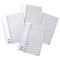 Concord Plastic Index Dividers, 1-20, Clear Tabs, A4, White