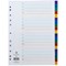 Concord Plastic Index Dividers, A-Z, Multicolour Tabs, A4, White