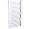 Concord Plastic Index Dividers, 1-20, Multicolour Tabs, A4, White