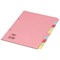 Concord Subject Dividers, 10-Part, Blank Multicolour Tabs, A5, Multicolour