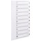 Concord Reinforced Board Unpunched Index Dividers, 1-10, Clear Tabs, A4, White, Pack of 10 Concord Reinforced Board Unpunched Index Dividers, 1-10, Clear Tabs, A4, White, Pack of 10