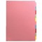 Concord Unpunched Subject Dividers, 10-Part, Blank Multicolour Tabs, A4, Multicolour, Pack of 10
