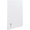 Concord Reinforced Board Subject Dividers, Extra Wide, 10-Part, Blank Tabs, A4, White