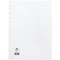 Concord Reinforced Board Subject Dividers, 10-Part, Blank Tabs, A4, White