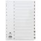 Concord Reinforced Board Index Dividers, 1-12, Clear Tabs, A4, White Concord Reinforced Board Index Dividers, 1-12, Clear Tabs, A4, White