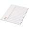 Concord Reinforced Board Index Dividers, 1-12, Clear Tabs, A4, White Concord Reinforced Board Index Dividers, 1-12, Clear Tabs, A4, White