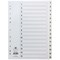 Concord Reinforced Board Index Dividers, 1-15, Clear Tabs, A4, White